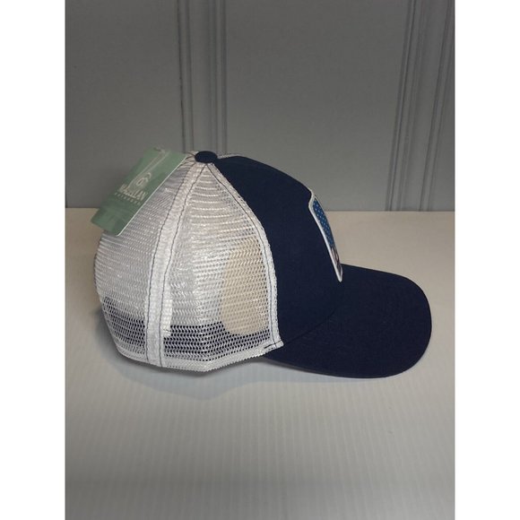 Magellan Marlin Fish USA American Flag Patch SnapBack Hat Cap Blue Fishing NWT - Picture 3 of 8